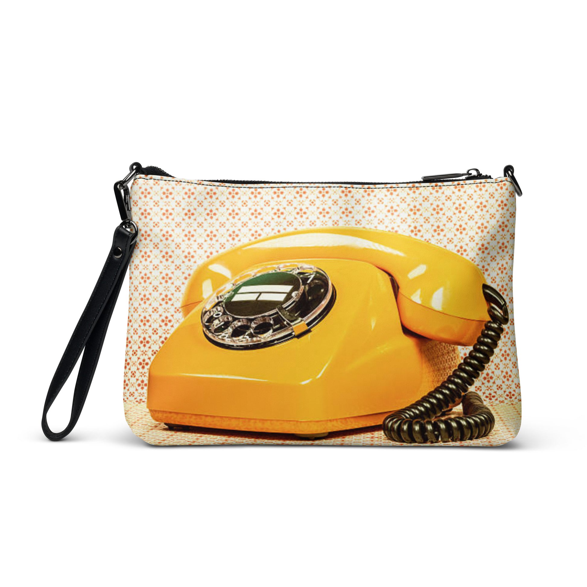 Crossbody Bag Yellow Retro Vintage Phone twistedcaster