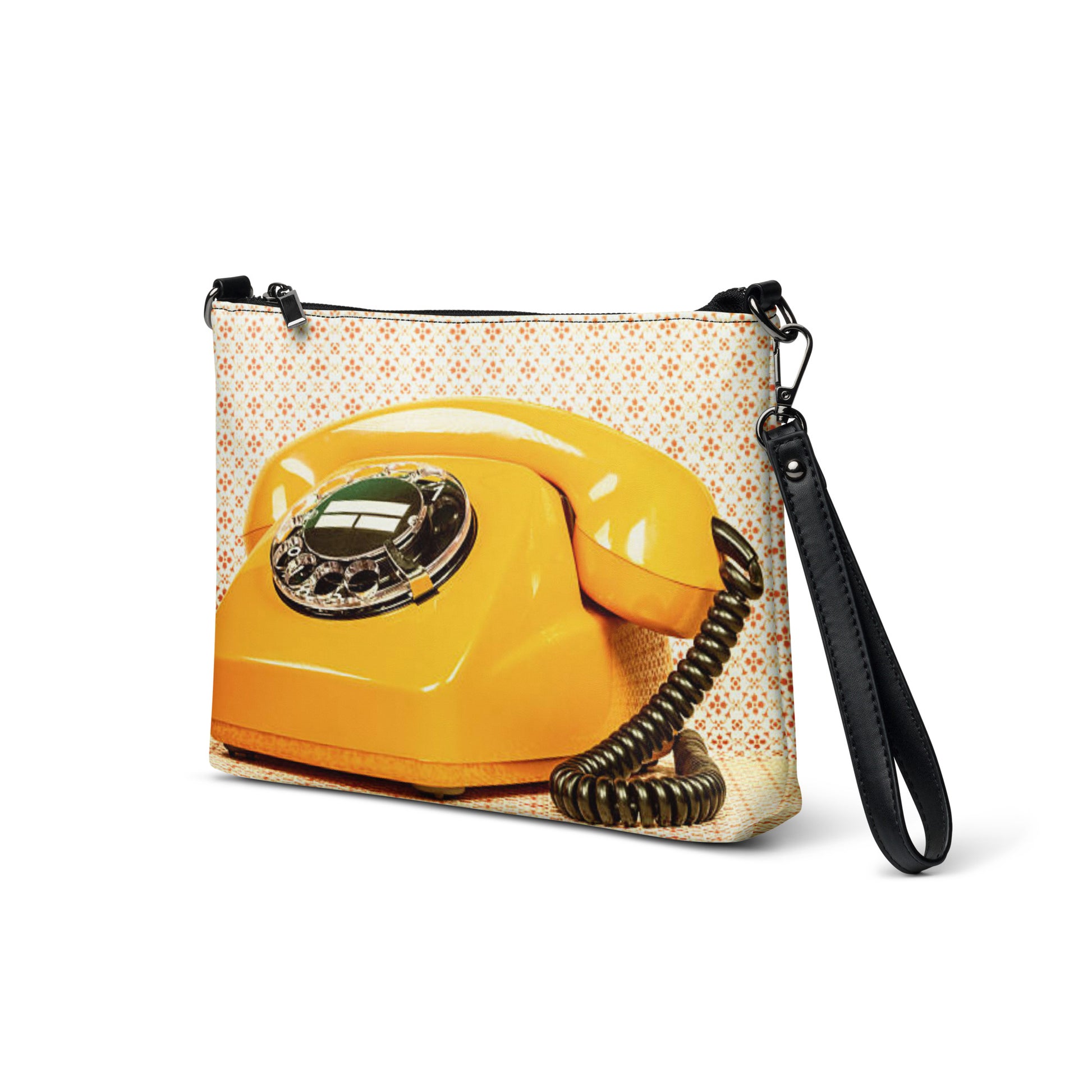 Crossbody Bag Yellow Retro Vintage Phone twistedcaster