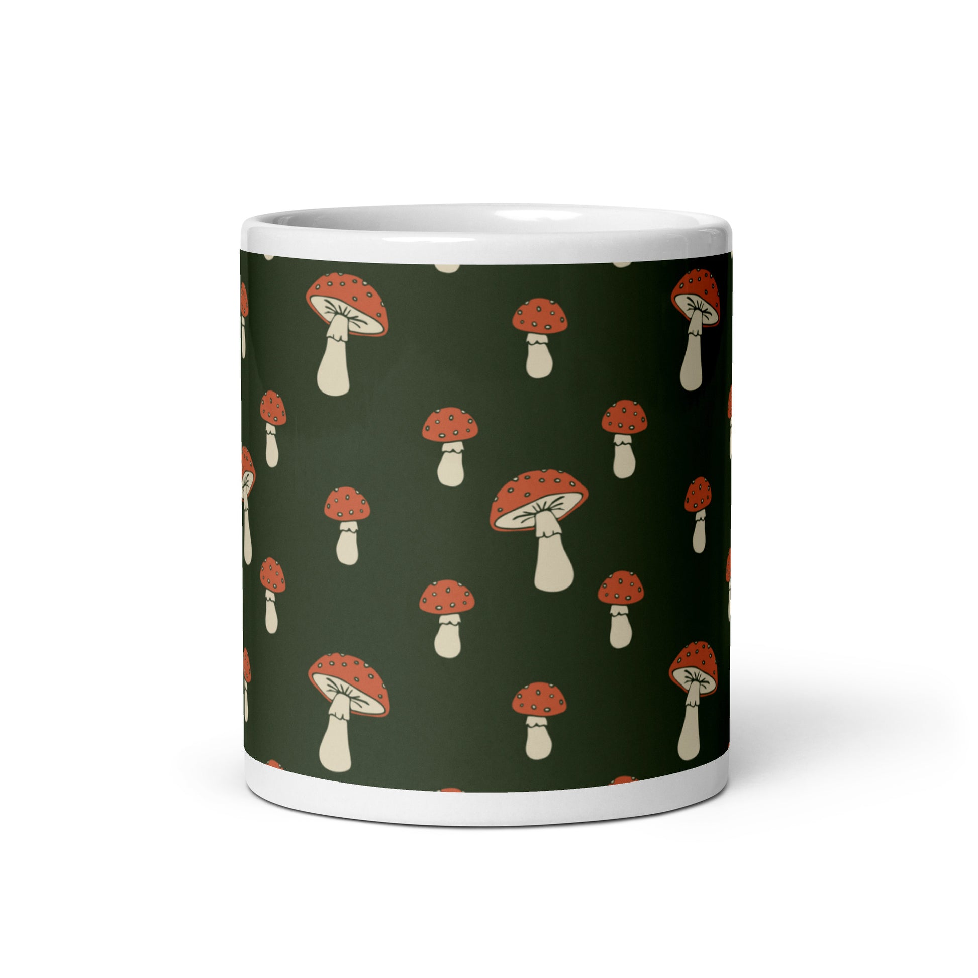 White Mug Cottage Mushrooms | Green twistedcaster