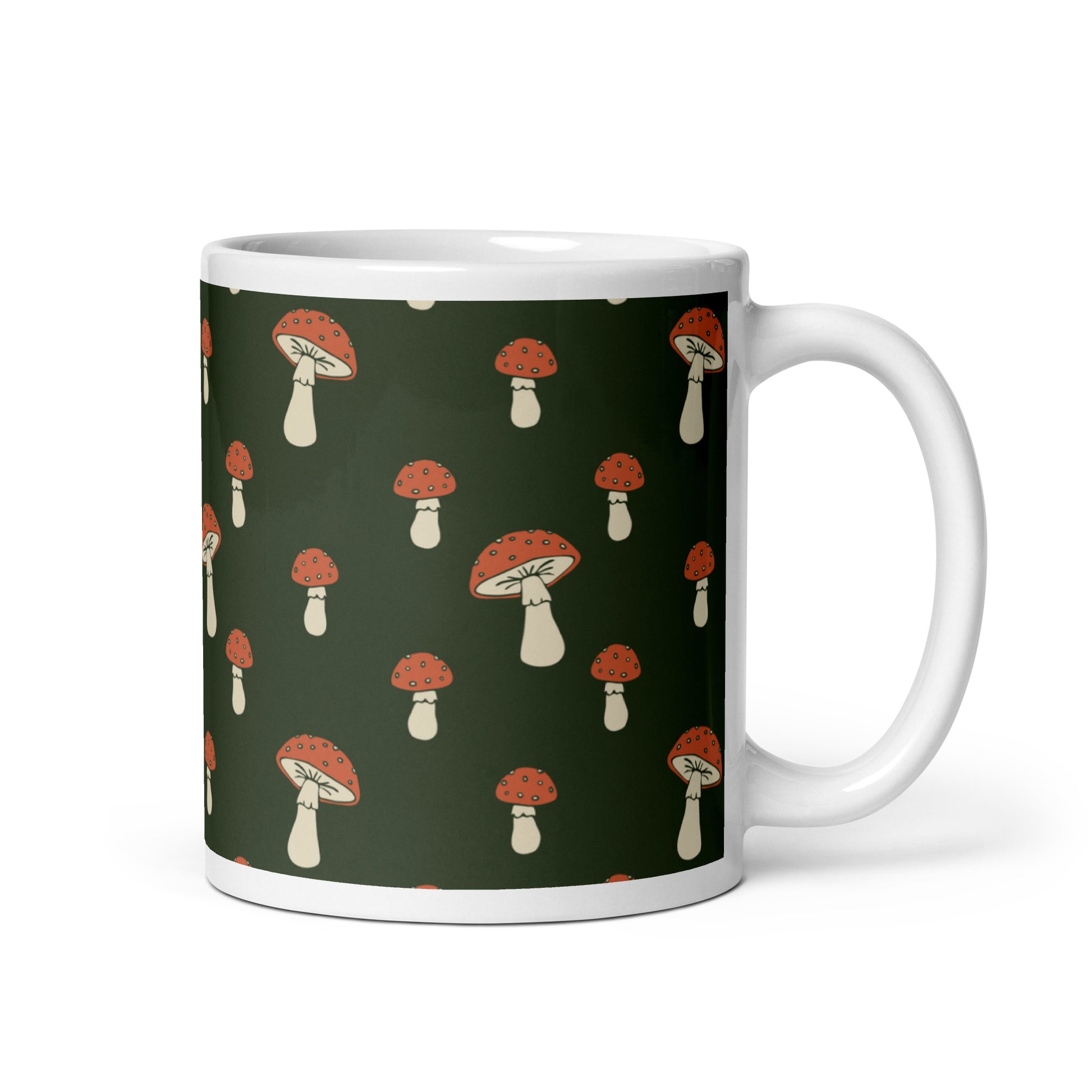 White Mug Cottage Mushrooms | Green twistedcaster