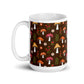 White Mug Cute Cottage Mushrooms twistedcaster