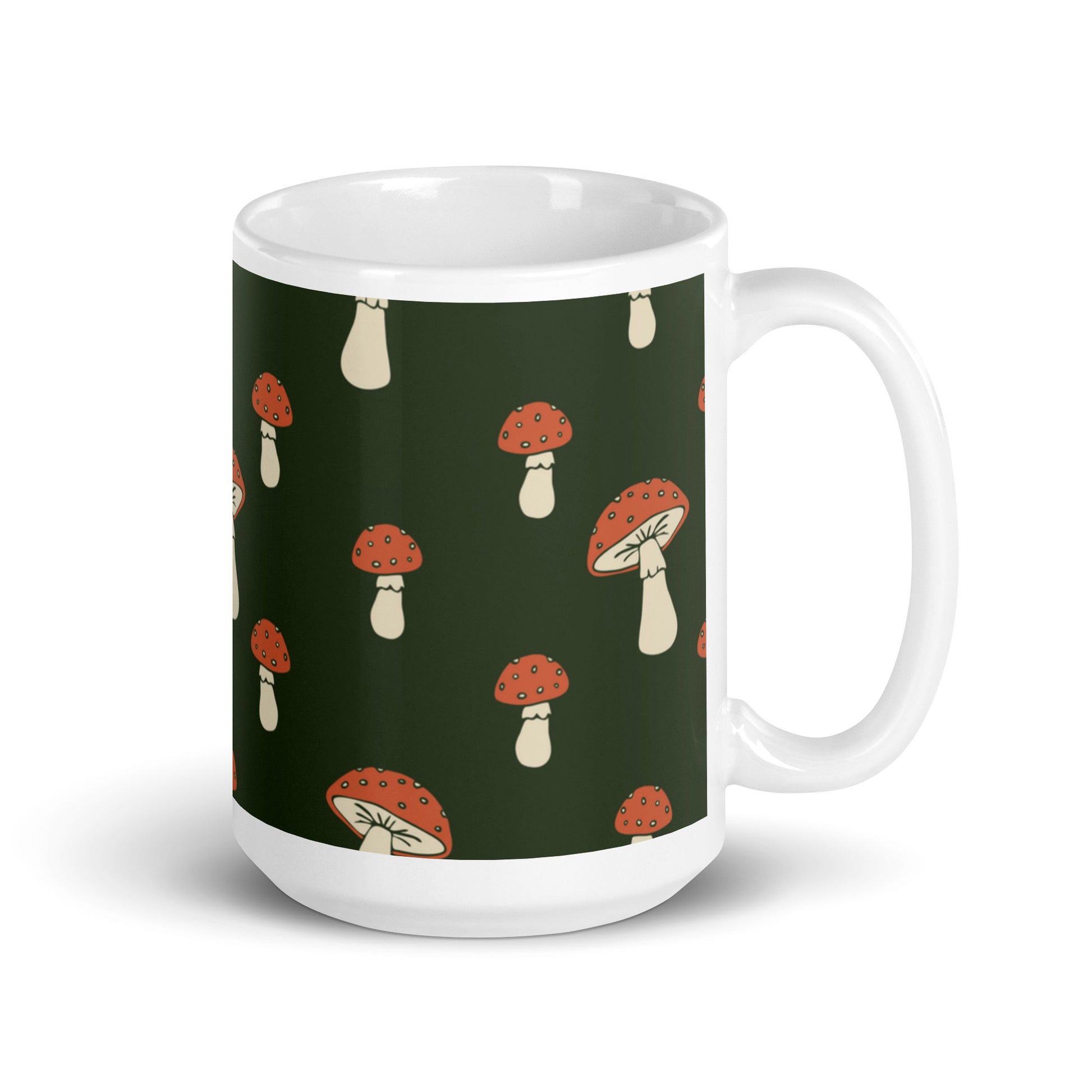 White Mug Cottage Mushrooms | Green twistedcaster