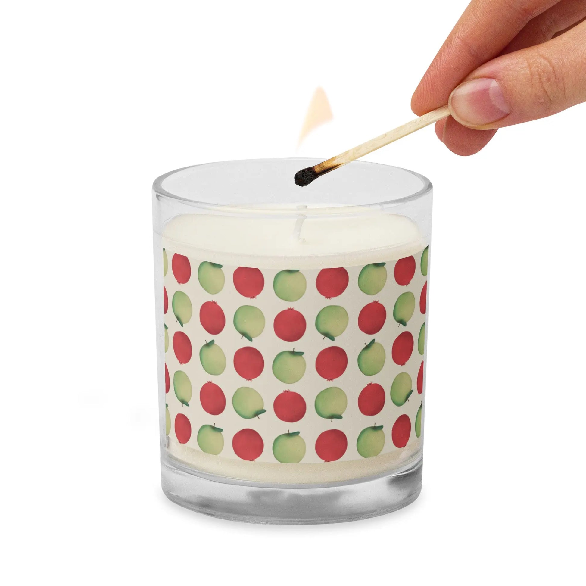 Apples Modern Glass Jar Soy Wax Candle twistedcaster