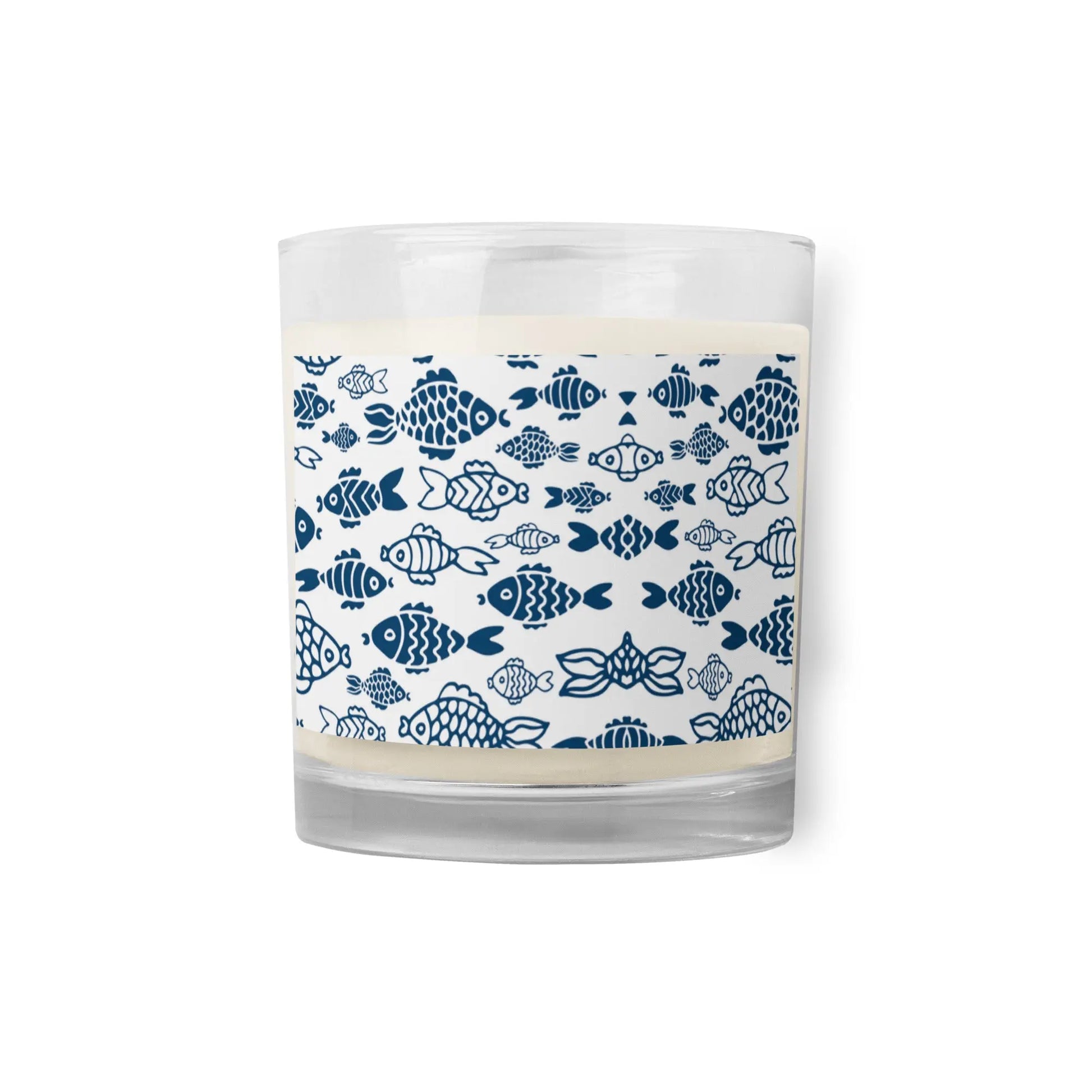 Blue Fish Glass Jar Soy Wax Candle | Unscented twistedcaster