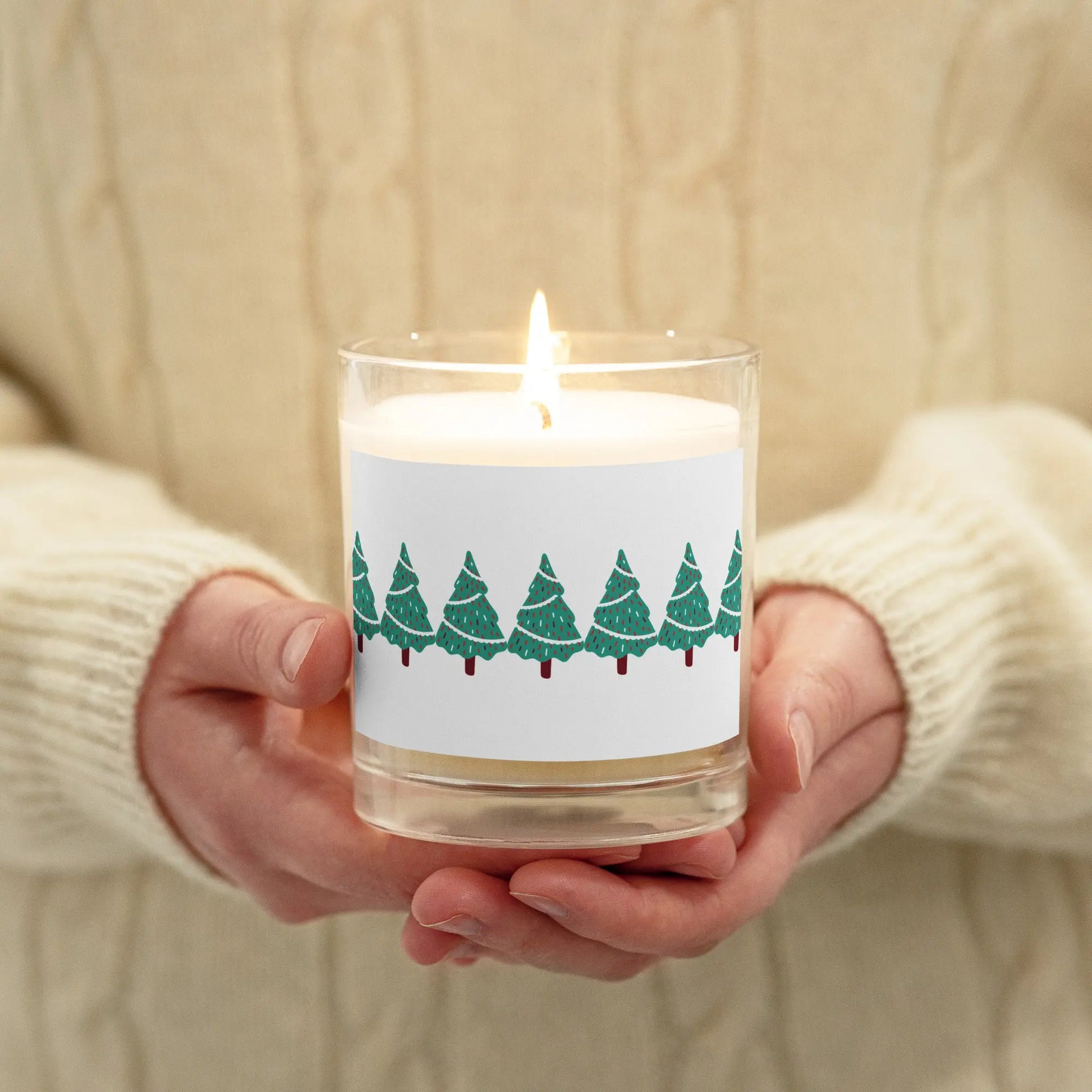 Holiday Pines Glass Jar Soy Wax Candle twistedcaster