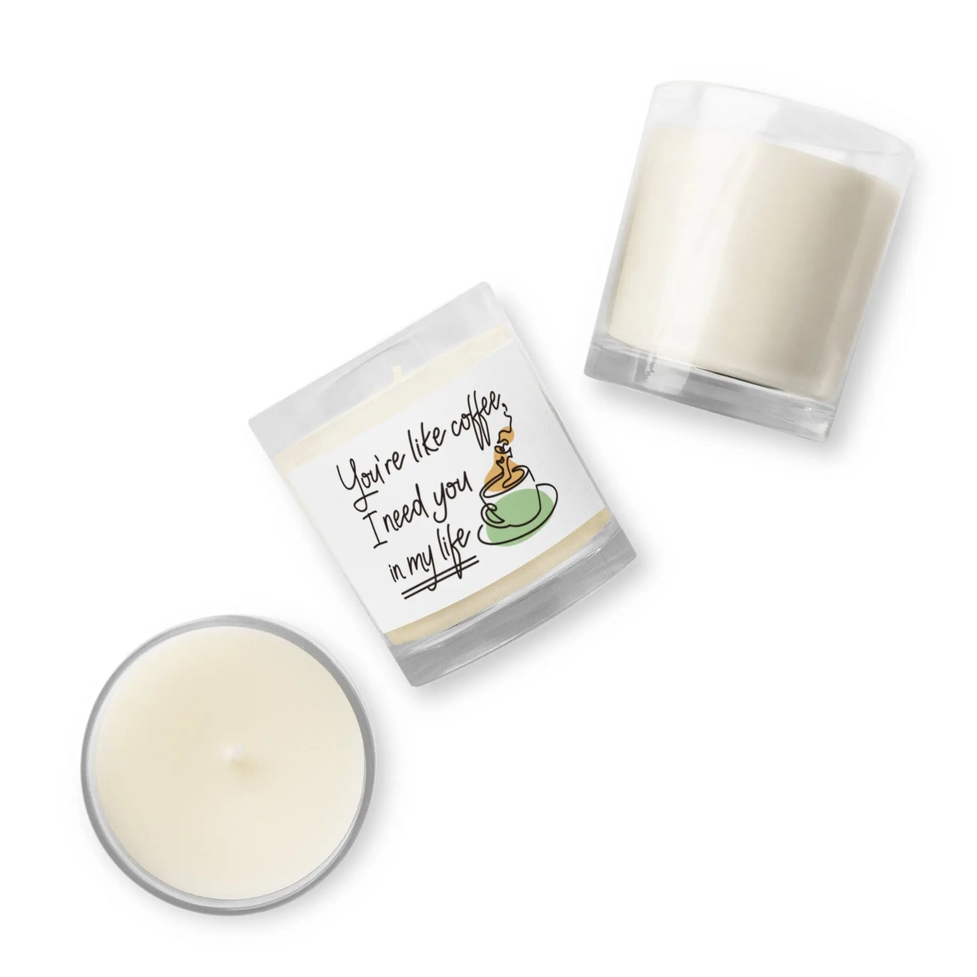 Like Coffee In My Life Glass Jar Soy Wax Candle | Unscented twistedcaster