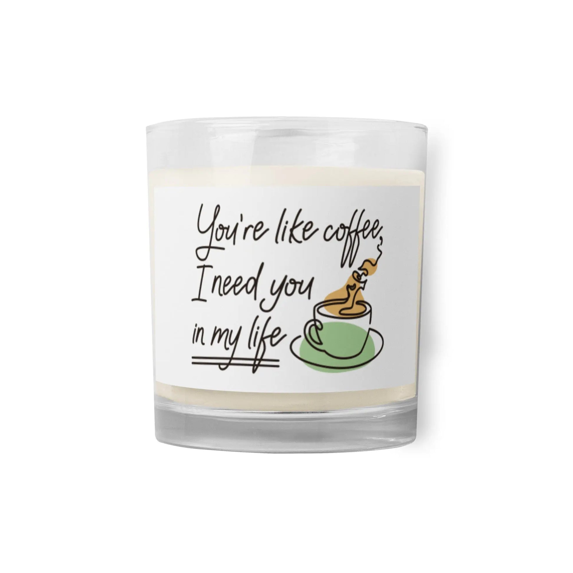 Like Coffee In My Life Glass Jar Soy Wax Candle | Unscented twistedcaster