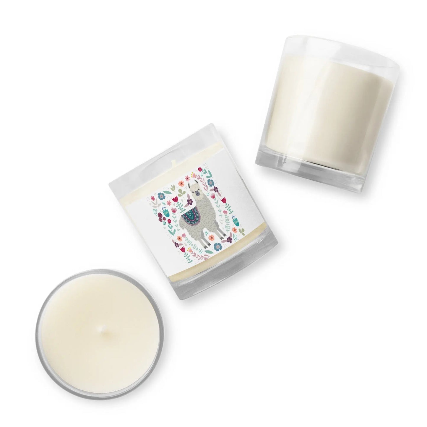 Llama Glass Jar Soy Wax Candle | Unscented twistedcaster