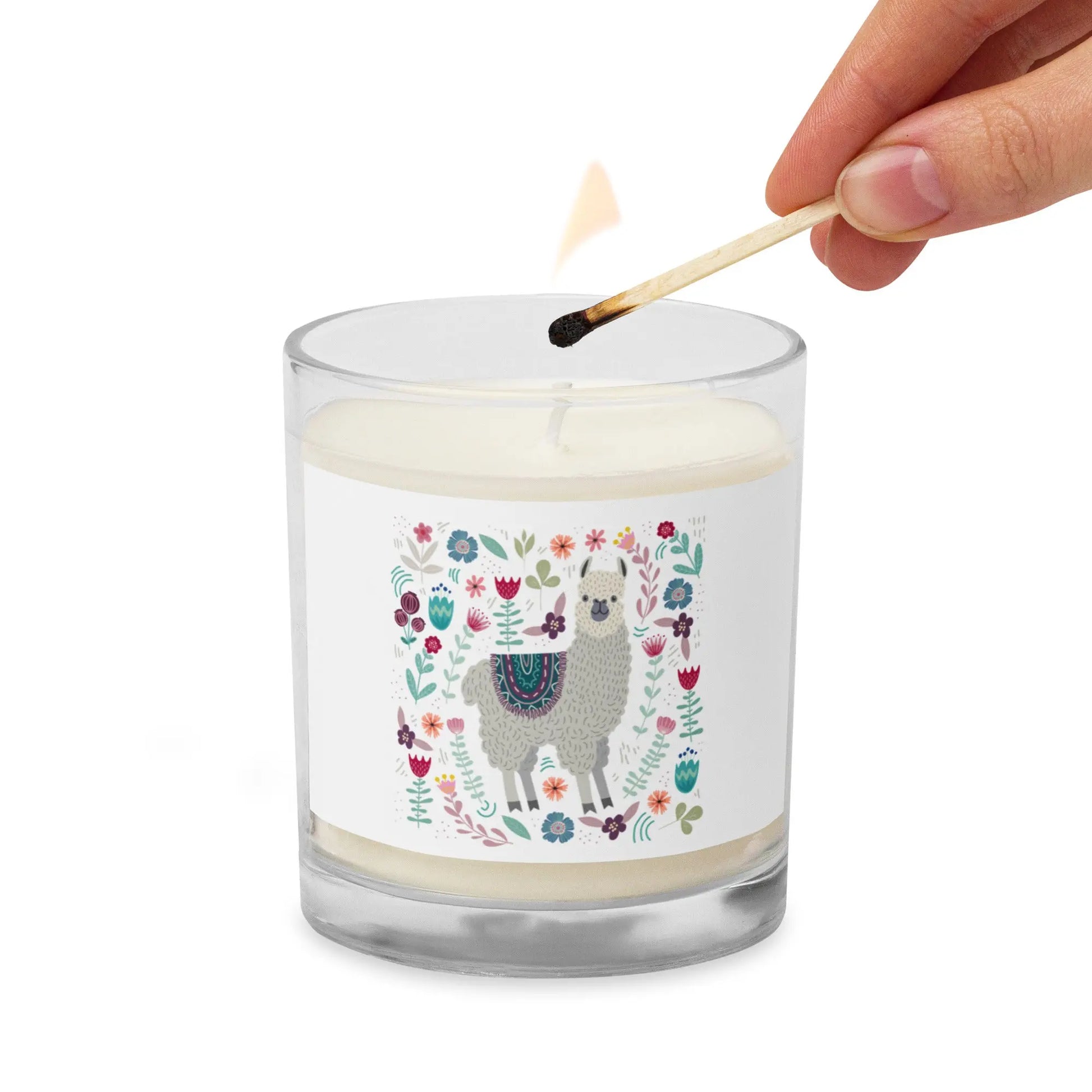 Llama Glass Jar Soy Wax Candle | Unscented twistedcaster