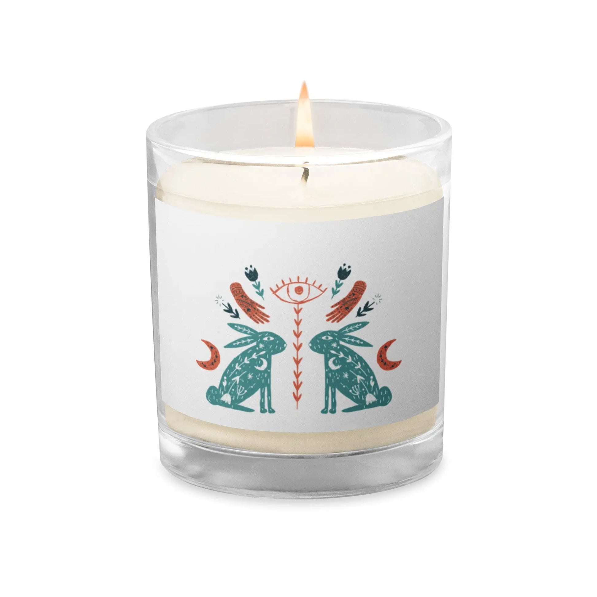 Mystic Rabbits Glass Jar Soy Wax Candle | Unscented twistedcaster