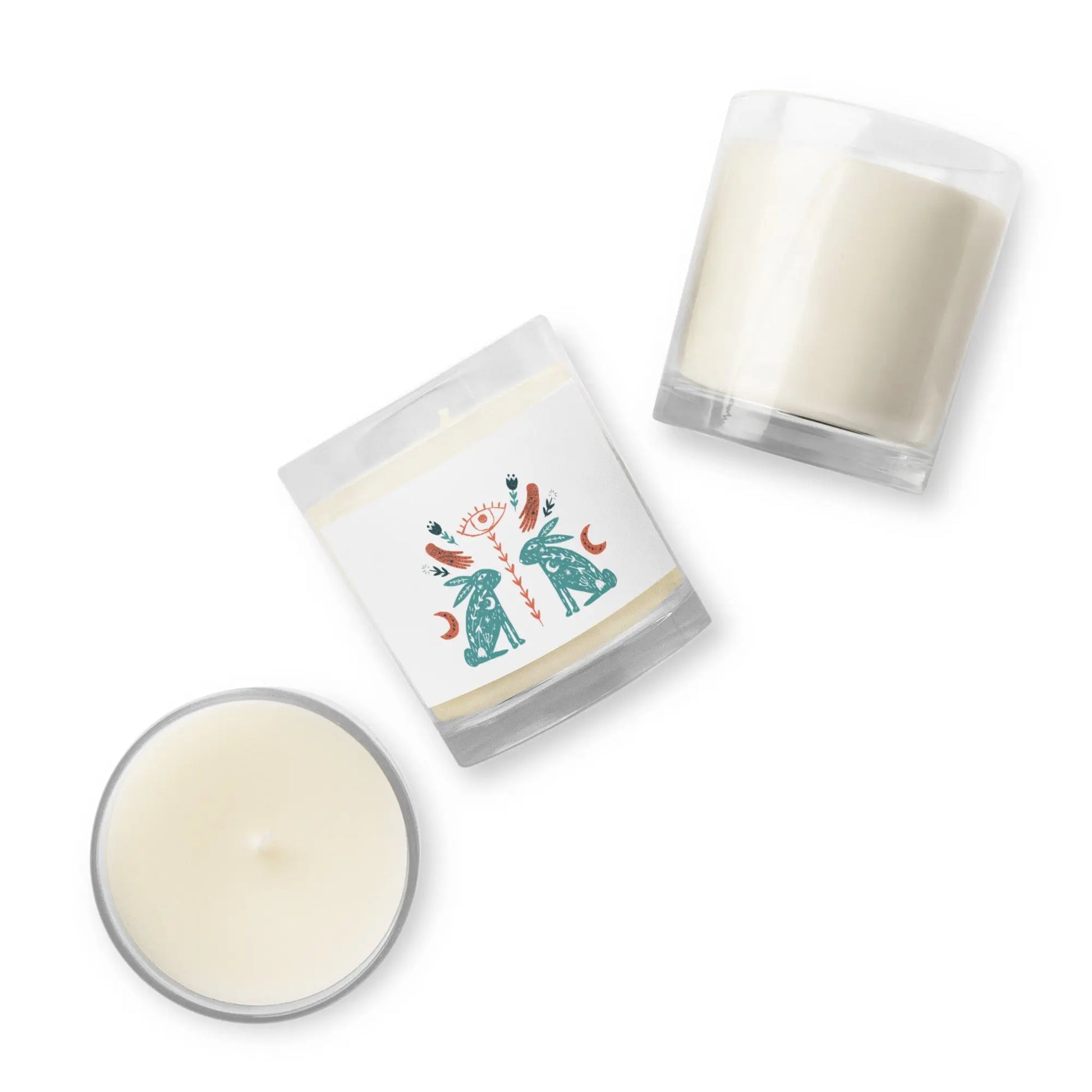 Mystic Rabbits Glass Jar Soy Wax Candle | Unscented twistedcaster