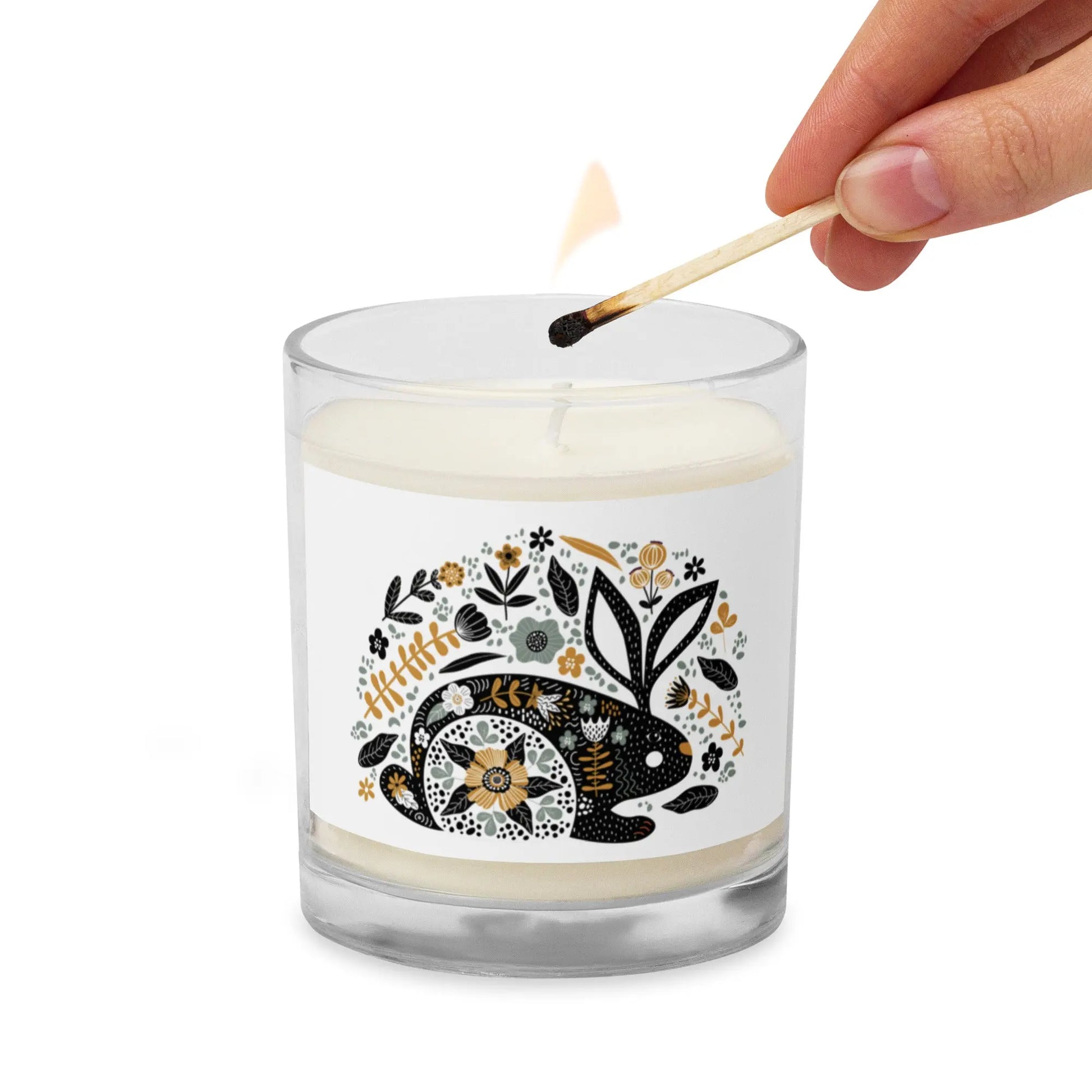 New Boho Forest Animals Container Soy Wax Candle | Rabbit twistedcaster