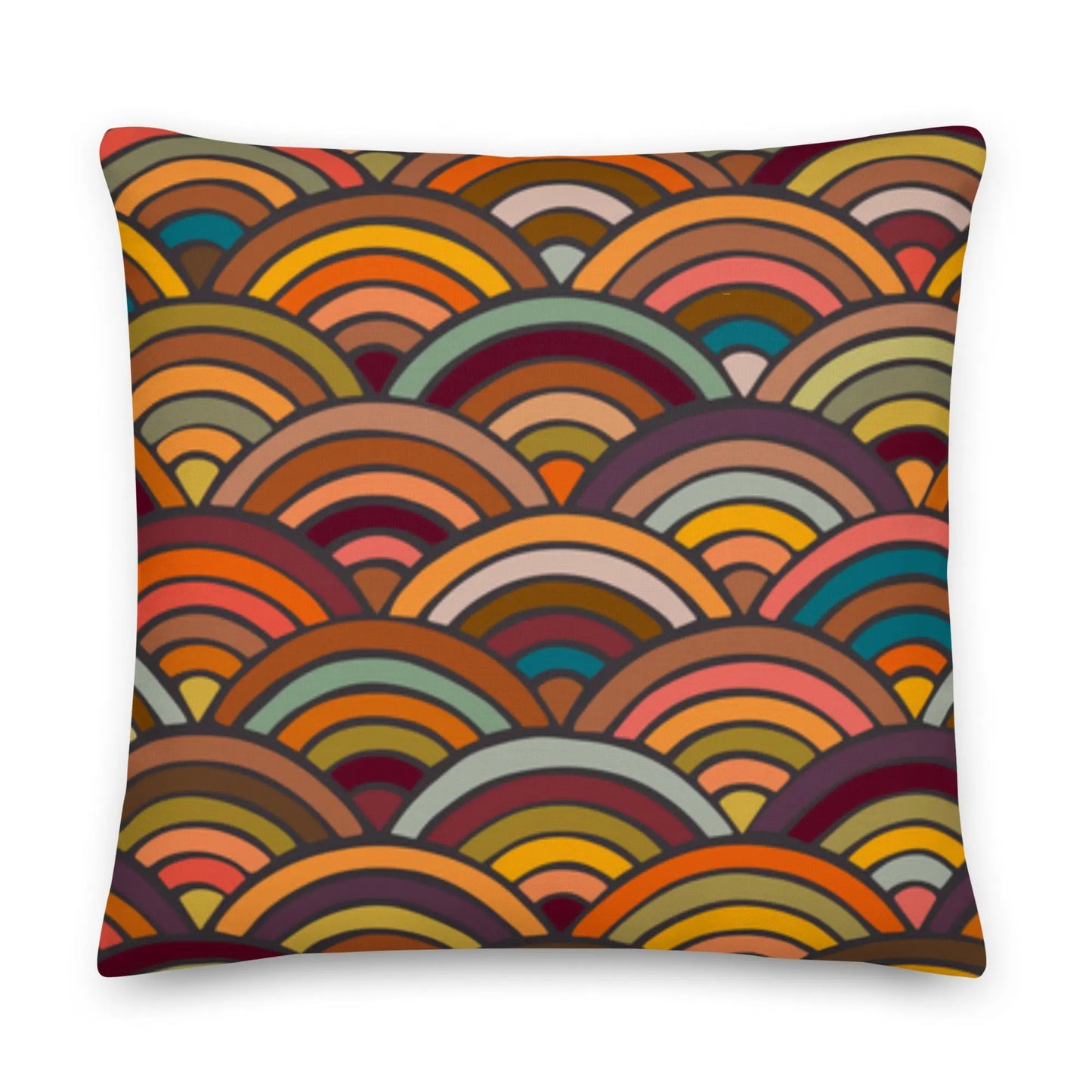 Seventies Arch Premium Throw Pillow twistedcaster