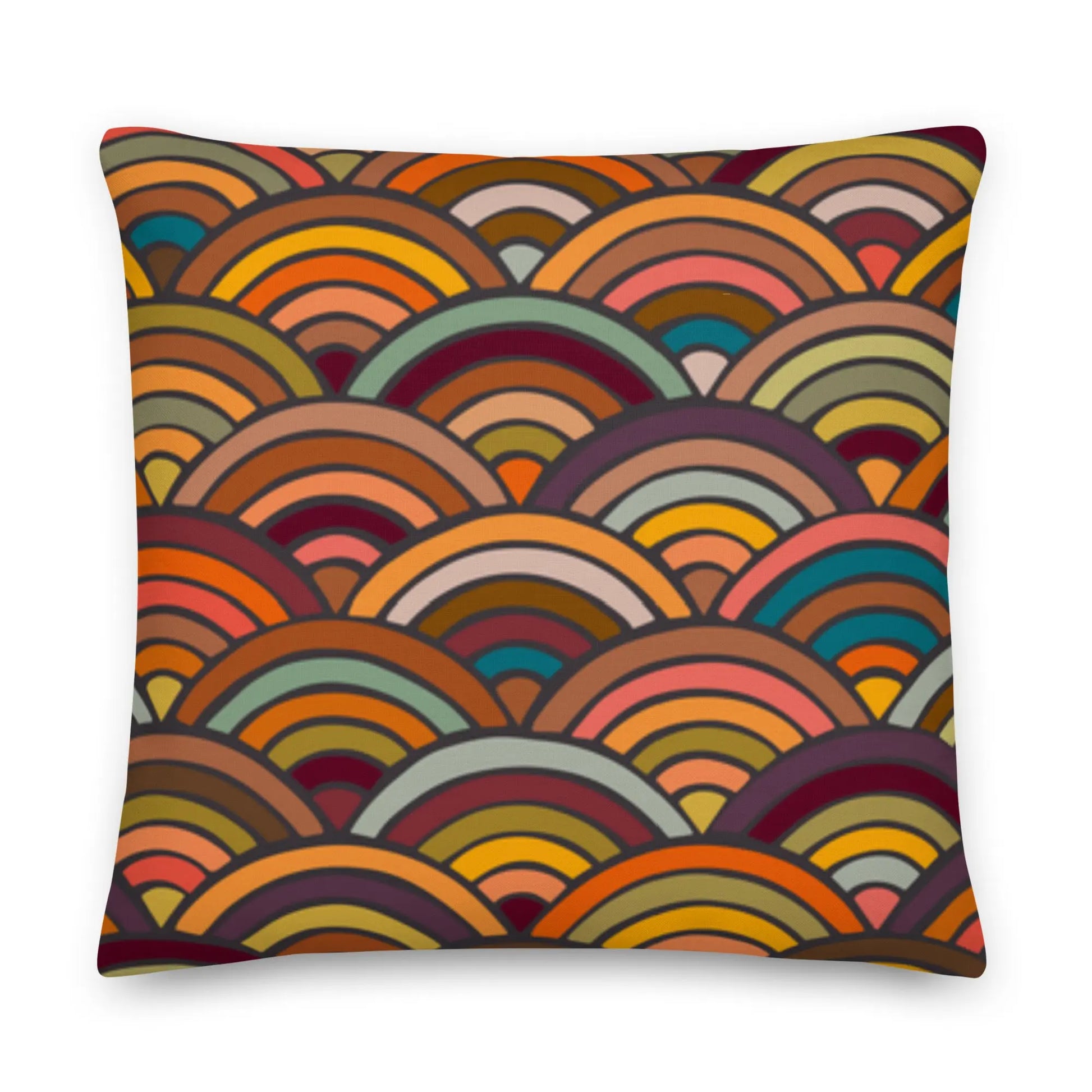 Seventies Arch Premium Throw Pillow twistedcaster