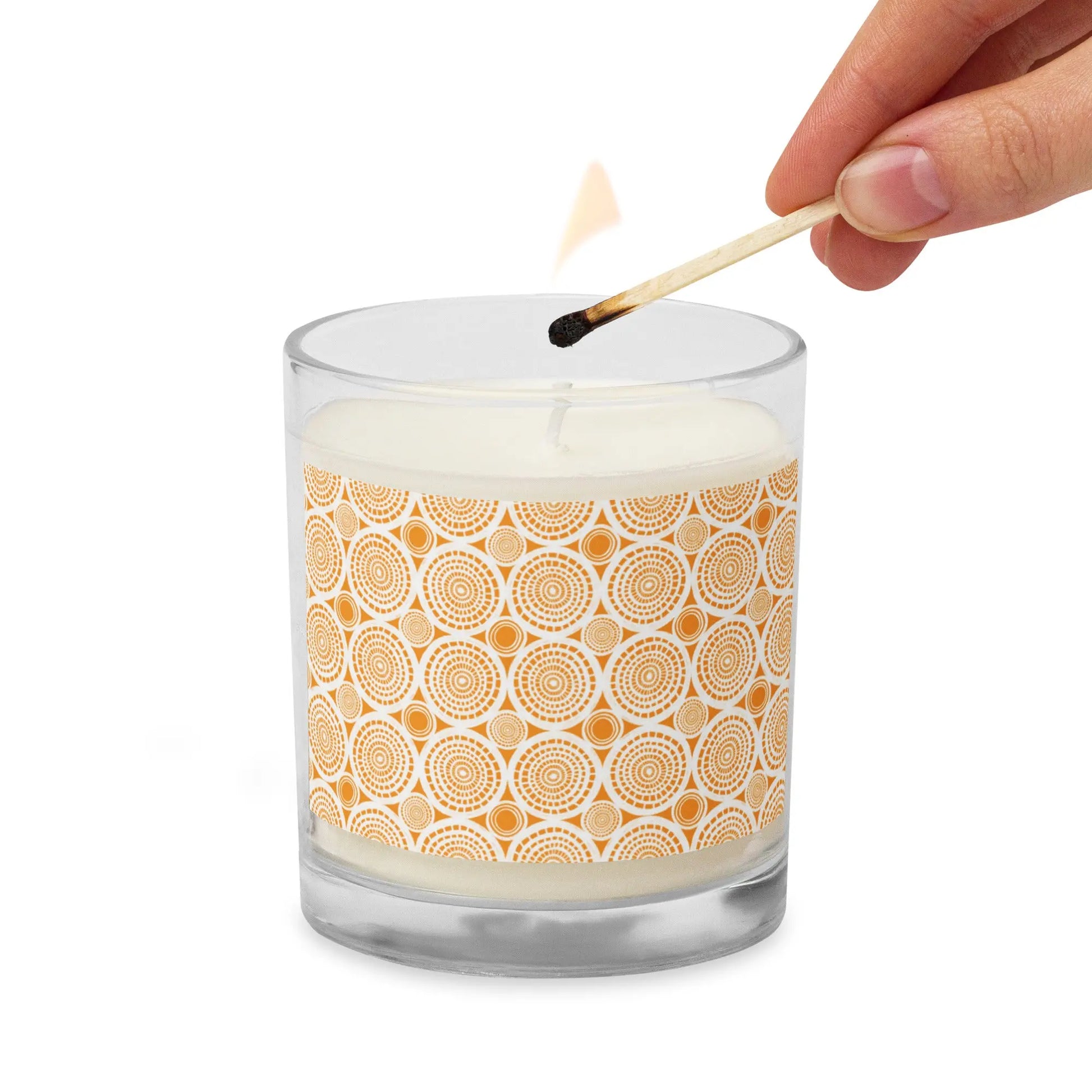 Yellow Burst Glass Jar Soy Wax Candle | Unscented twistedcaster