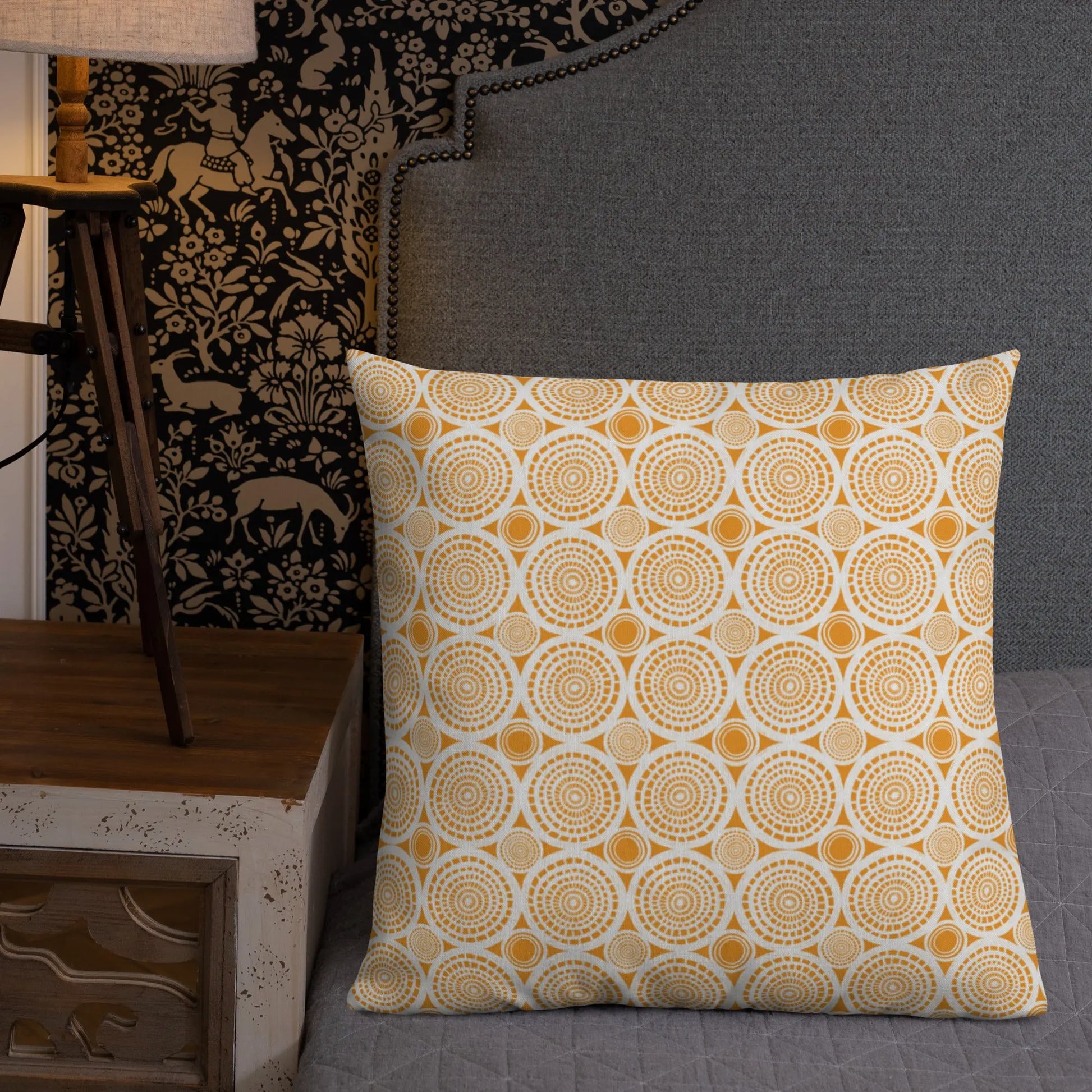 Yellow Burst Premium Throw Pillow twistedcaster