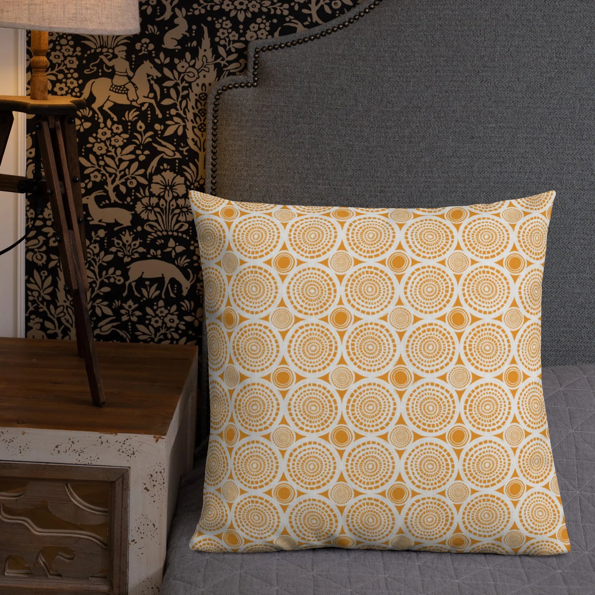 Yellow Burst Premium Throw Pillow twistedcaster