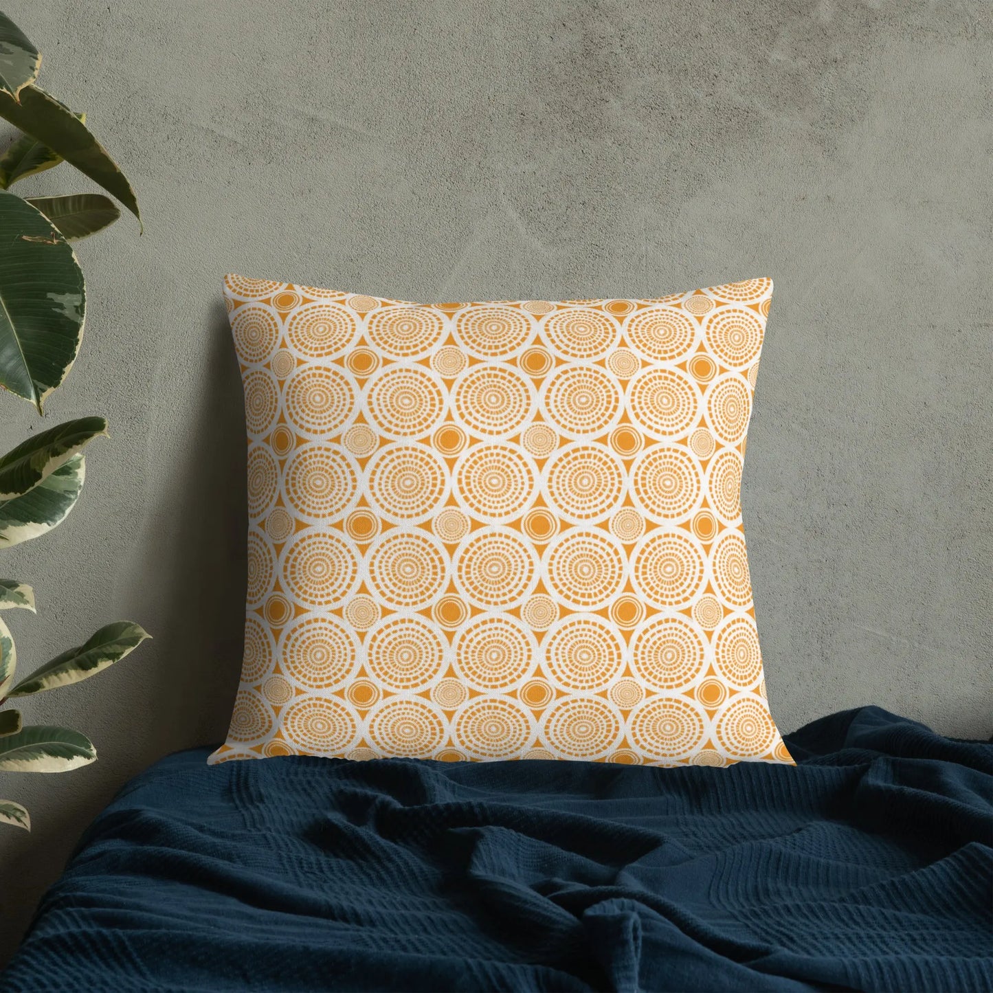 Yellow Burst Premium Throw Pillow twistedcaster